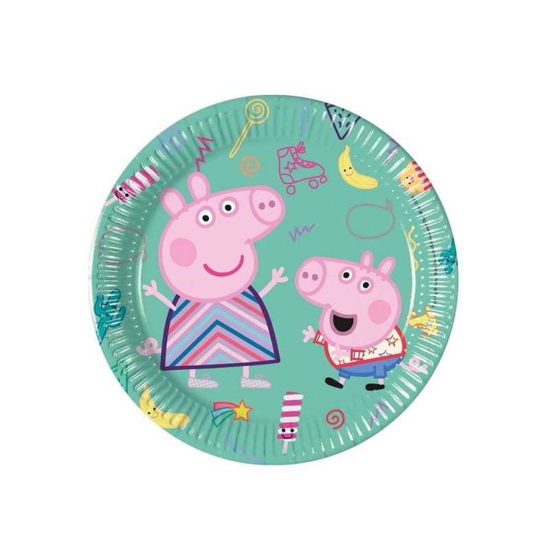 Farfurii de hârtie Peppa Pig 20 cm 8 bucăți