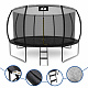 Aga SPORT EXCLUSIVE Trambulină 366 cm Negru + plasă de protecție + scară - CALITATEA a II-a