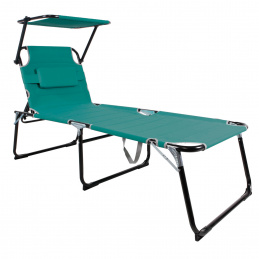 Linder Exclusiv Șezlong de grădină XXL cu acoperiș Aqua DAZ852 Linder Exclusiv Șezlong de grădină XXL cu acoperiș Aqua DAZ852