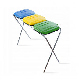 Suport pentru saci de gunoi Aga 3x120 l Galben, Albastru, Verde