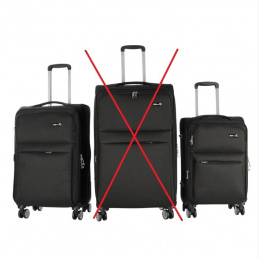 Set de călătorie Aga Travel 2 valize mărime. M+S Negru 2CZ049 - II. CALITATE