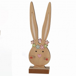 Iepuraș de Paște din lemn pentru așezare