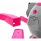 tricicletă pentru copii Elephant Pink + sunete + copertină + barieră de siguranță + suport pentru picioare + mâner + schiuri + spațiu de depozitare