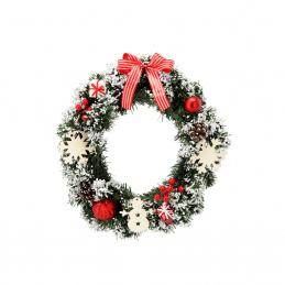 Aga Coroană de Crăciun 40 cm Alb-roșu Aga Coroană de Crăciun 40 cm Alb-roșu