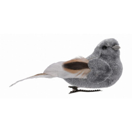 Păsărele gri pe clemă pentru ornament de brad de Crăciun