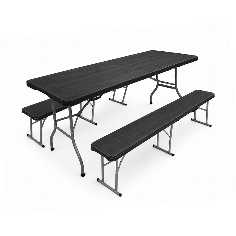 Set de bere pliabil din plastic Aga Negru