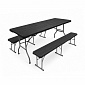 Set de bere pliabil din plastic Aga Negru
