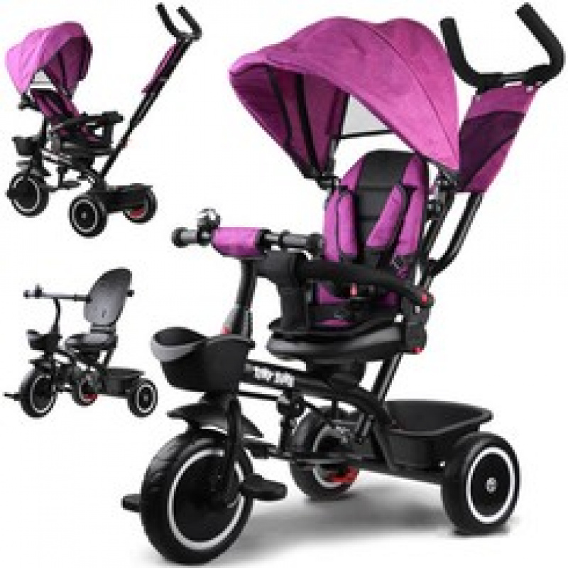 Tiny Bike 3v1 Cărucior triciclu cu copertină SP0650 Violet