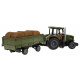 Tractor cu Remorcă Verde R/C