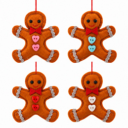 Set de ornamente de Crăciun Aga 4 bucăți Turtă dulce