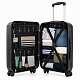 Set de valize de călătorie Aga Travel MR4667 Negru