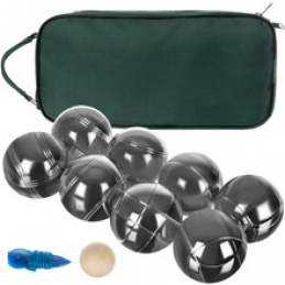 Set petanque cu 8 bile, husă din nylon 7,3cm ISO