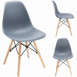 Scaun EVA scandinav din plastic gri