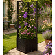 Aga Jardiniere cu spalier 40x40x135 cm Maro închis