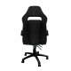 Scaun de birou Aga Negru - Albastru deschis cu suport pentru picioare