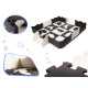 Aga Puzzle din spumă contrastantă 30 x 30 cm, 25 buc Negru-crem