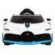 Bugatti Divo Mașinuță electrică pentru copii albă + telecomandă + EVA + pornire lentă + LED MP3