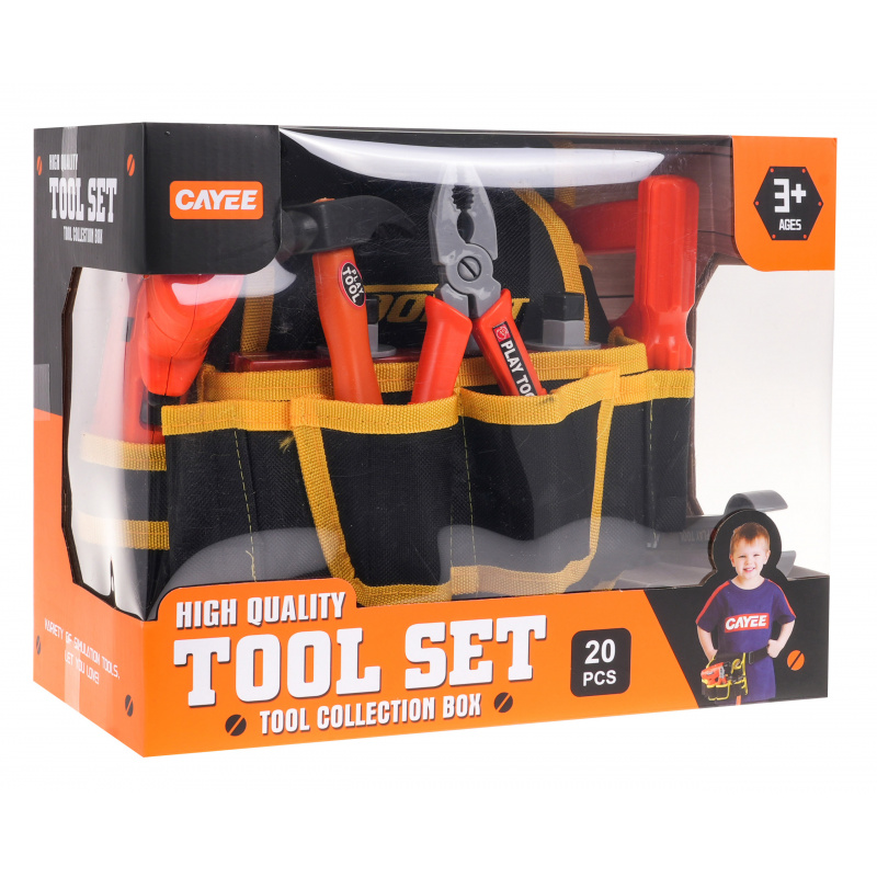 Set de bricolaj cu centură de unelte pentru copii 3+ Șurubelniță interactivă + accesorii