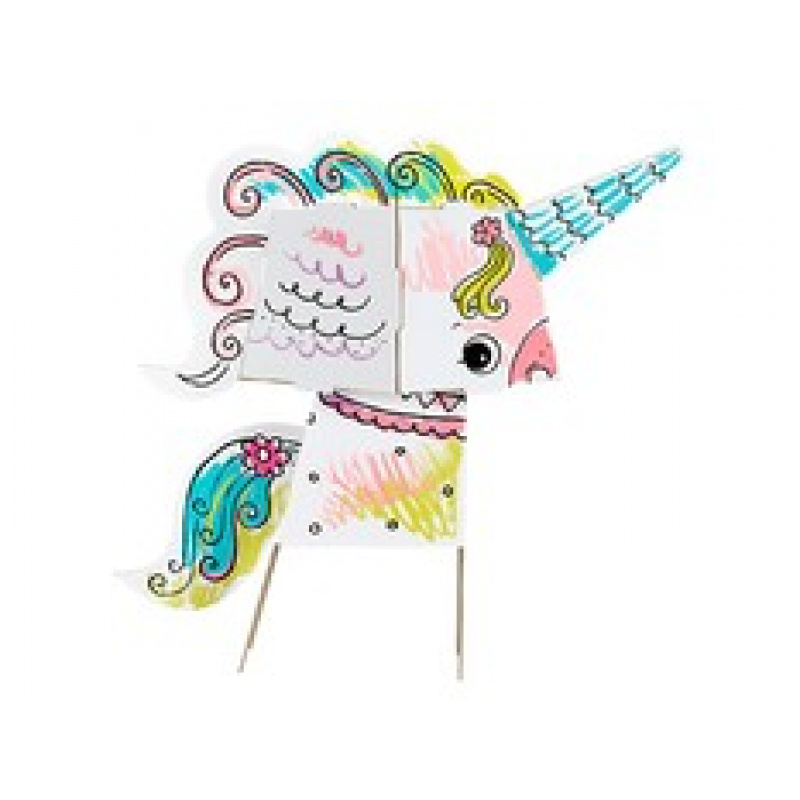 MONUMI 3D Carte de colorat Unicorn 3+