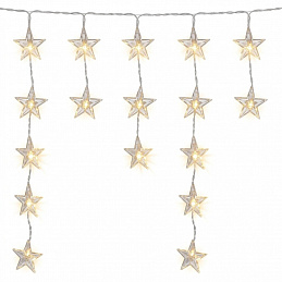 Linder Exclusiv Perdea luminoasă de Crăciun Stele 40 LED Alb cald