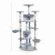Aga Scratcher pentru pisici 200 cm Alb-Gri