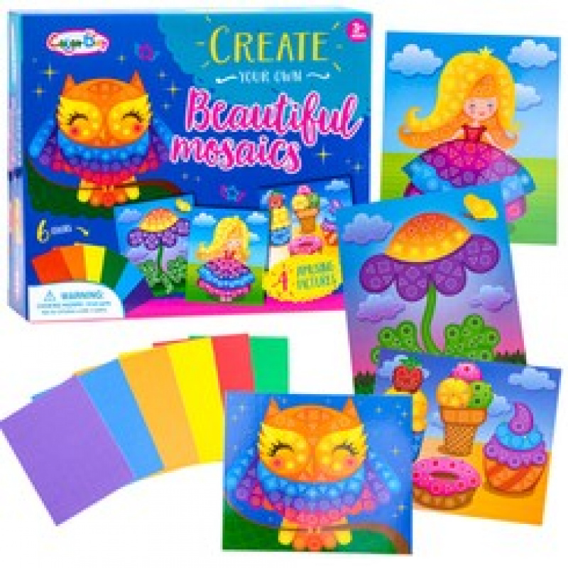 Autocolant creativ mozaic din spumă BUFNIȚĂ ZA2127