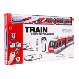 Tren telecomandat pentru copii 3+ Tren cu vagoane + Înălțimi + Accesorii 62 buc.