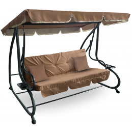 Aga Leagăn de grădină 2în1 GRANDLUX XXL Maro deschis