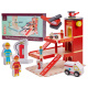 Aga Garaj din lemn pentru copii GANAO - Brigada de pompieri