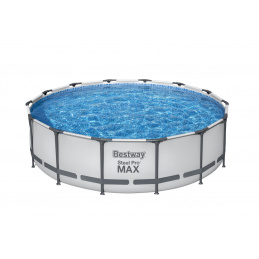 Piscină cu cadru Steel Pro MAX 427x107 Gri 14FT BESTWAY 5în1 + Accesorii