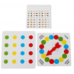 Odată Sus Odată Jos 2în1 pentru copii 3+ Joc de îndemânare + Covor cu cercuri + Tablă de tragere la sorți + Versiune mini pentru degete