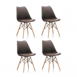 Aga 4x Scaune de masă MR2035 Maro