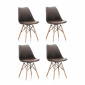 Aga 4x Scaune de masă MR2035 Maro