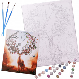 Aga Pictură după numere 40x50cm cerb