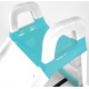 Doloni Tobogan cu mâner 140 cm Alb-albastru