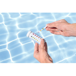 Set 5în1 Curățare Întreținere piscină BESTWAY Plasă + Aspirator + Tijă + Benzi pH + Petic