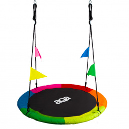 Aga Cerc de leagăn suspendat 120 cm Șase culori cu steaguri