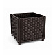 Aga Jardiniere cu spalier 40x40x135 cm Maro închis