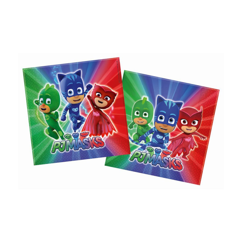 Șervețele de aniversare PJ Masks 33 cm / 20 bucăți
