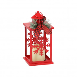 Aga Lanternă de Crăciun LED din metal Roșie