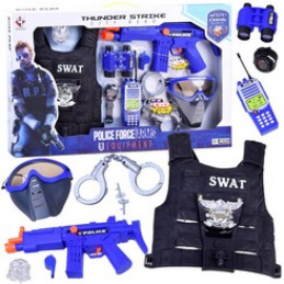 Set polițist vestă + accesorii ZA2984 universal