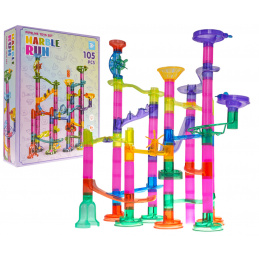 Set de construcție Pista de bile 105 piese.