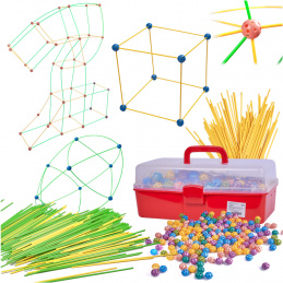 Aga Set de construcție paie colorate 480 de piese