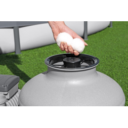 Pompa de filtrare cu nisip pentru piscine BESTWAY 11355 l + Conectori + Furtunuri