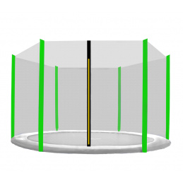Aga Plasă de protecție 400 cm pentru 6 stâlpi Plasă neagră / Verde deschis