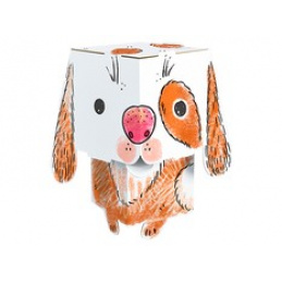 MONUMI 3D Carte de colorat Câine 3+