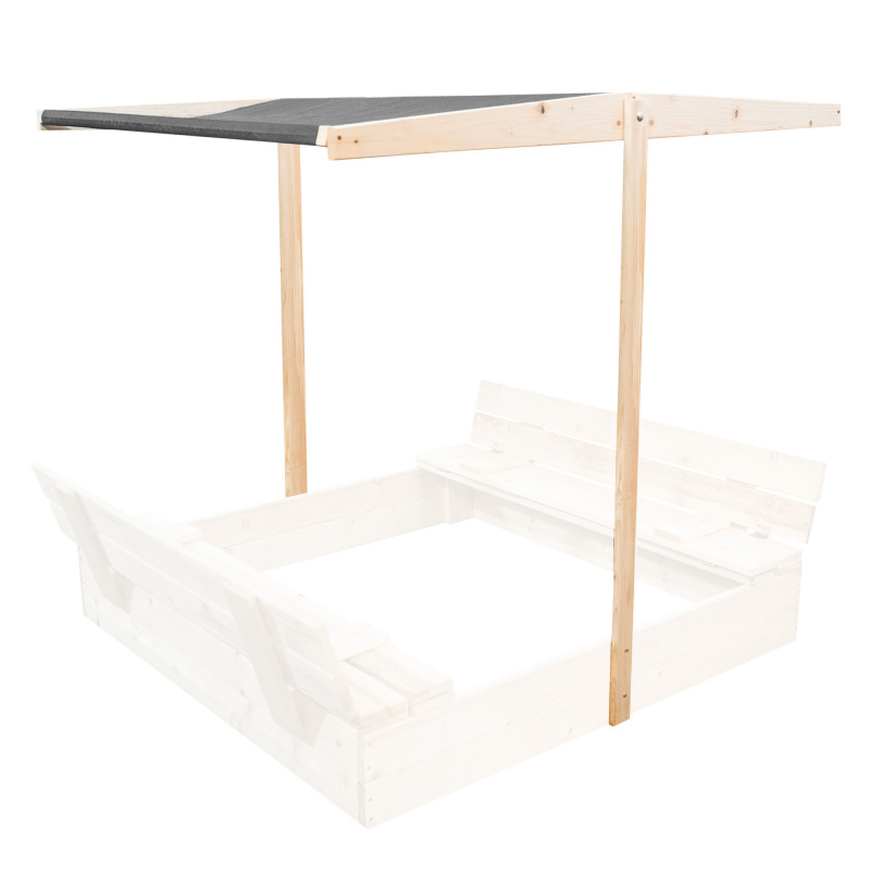 Aga Acoperiș pentru nisipar pentru copii 120x120 cm Gri închis