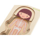 Puzzle din lemn Aga Montessori părți ale corpului Fetiță