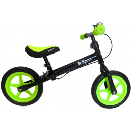 Bicicletă de echilibru verde-negru R4 R-Sport Roți EVA 12''
