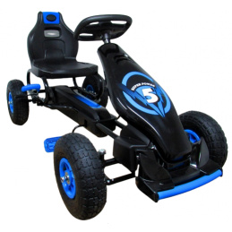 GOKART G8 ALBASTRU, kart pentru copii, roți gonflabile